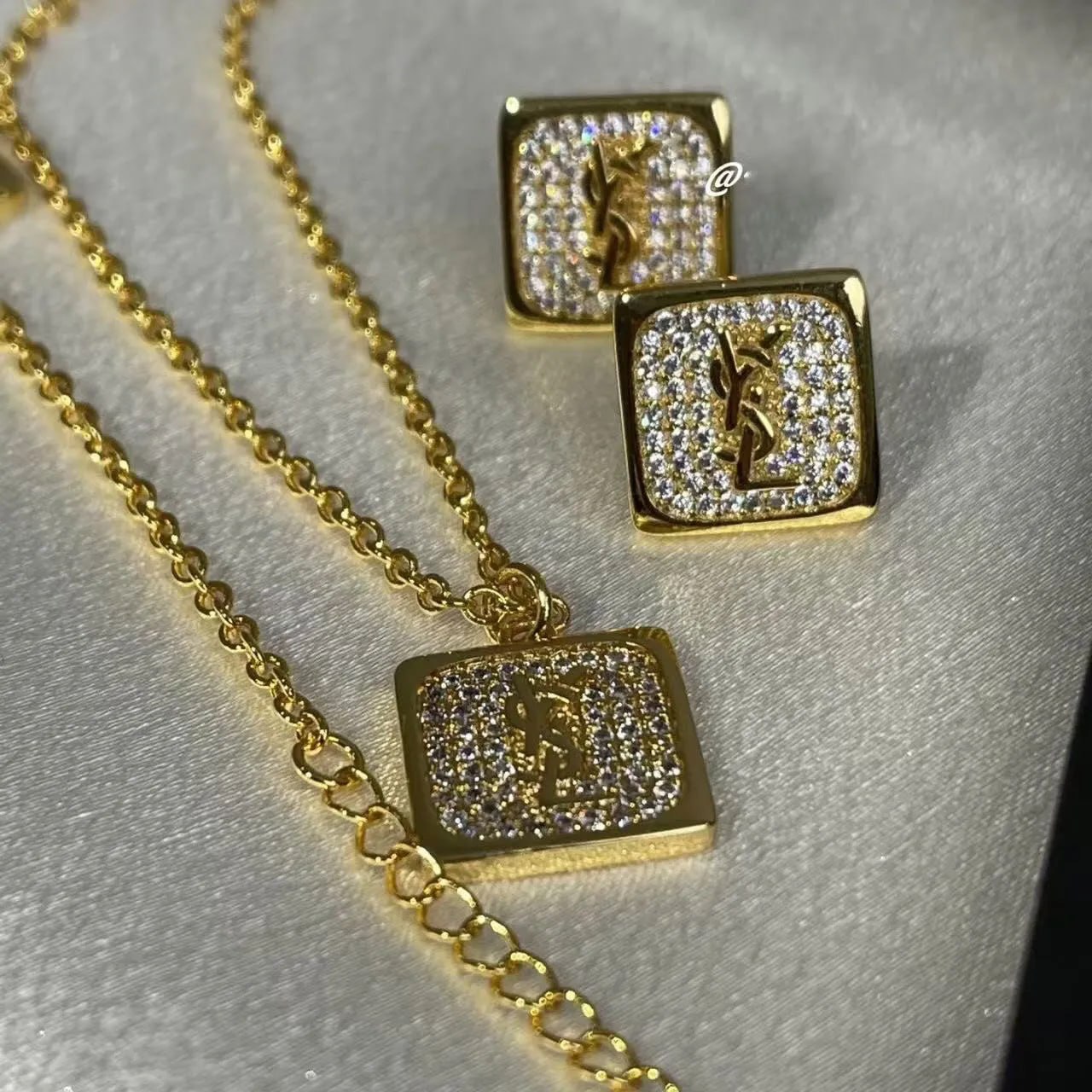 necklace and earrings