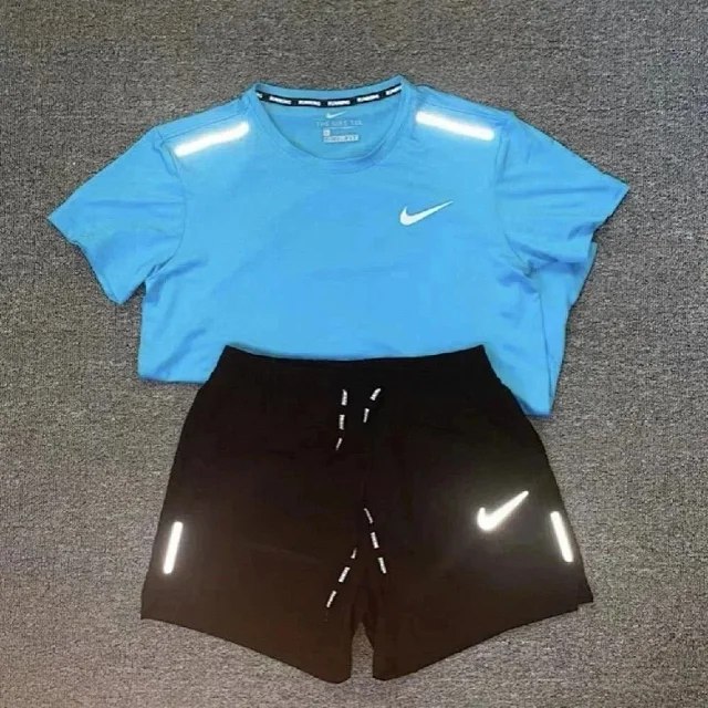 Nike Dri-FIT Reflective Running T-Shirt/Shorts Set [40 styles] -1