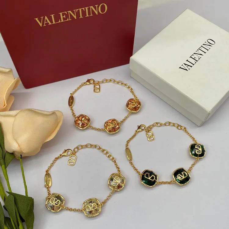 Valentino VLogo Crystal Charm 