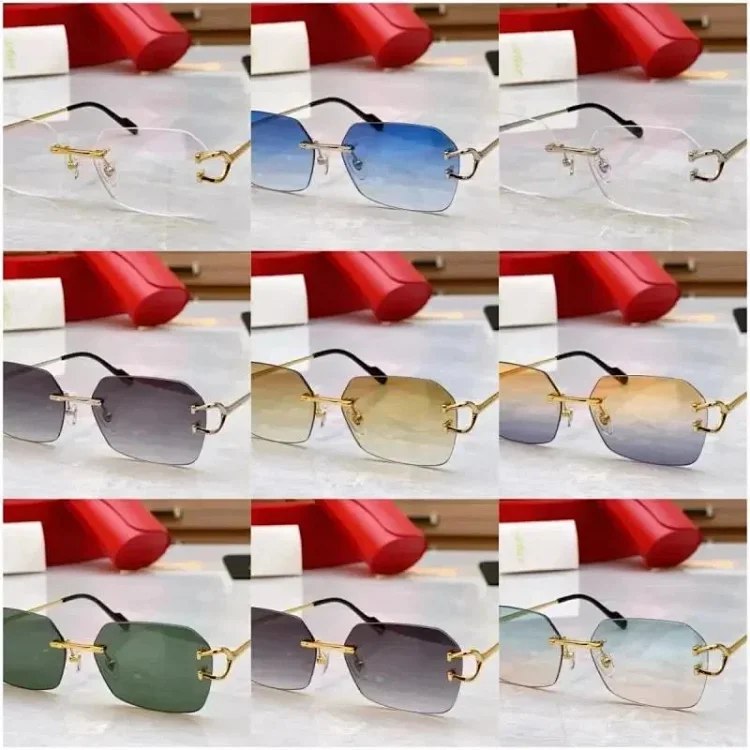 Cartier Panthère Rimless Sunglasses [30 styles]
