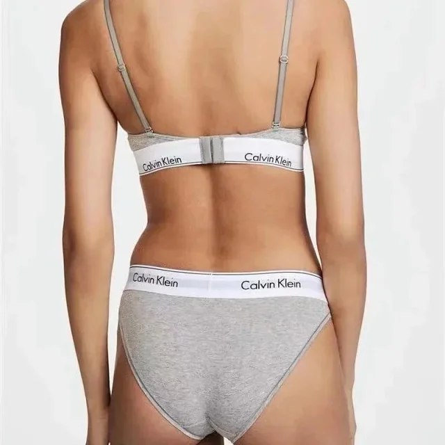 Calvin Klein Modern Cotton Triangle Bralette & Thong Set [18 styles] -1