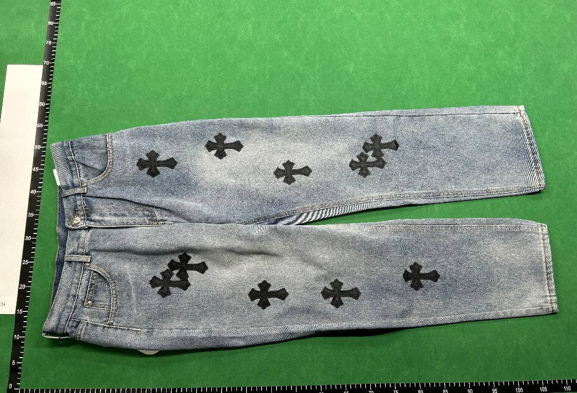 Chrome Hearts Cross-Embroidered Denim Jeans [22 styles] -2