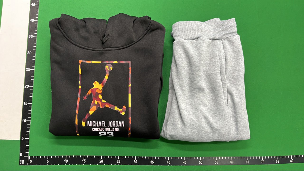 Jordan Men's Hoodie and Pants Set - Orange and Gray -4